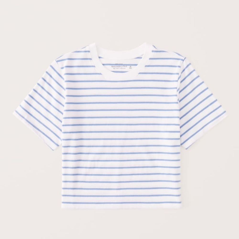 NWT A&F Crop Cotton Tee size S